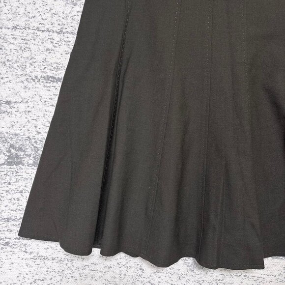 Tranork Wool Cashmere Blend Lace-Inset Flare Skirt Midi Length M - Picture 3 of 5